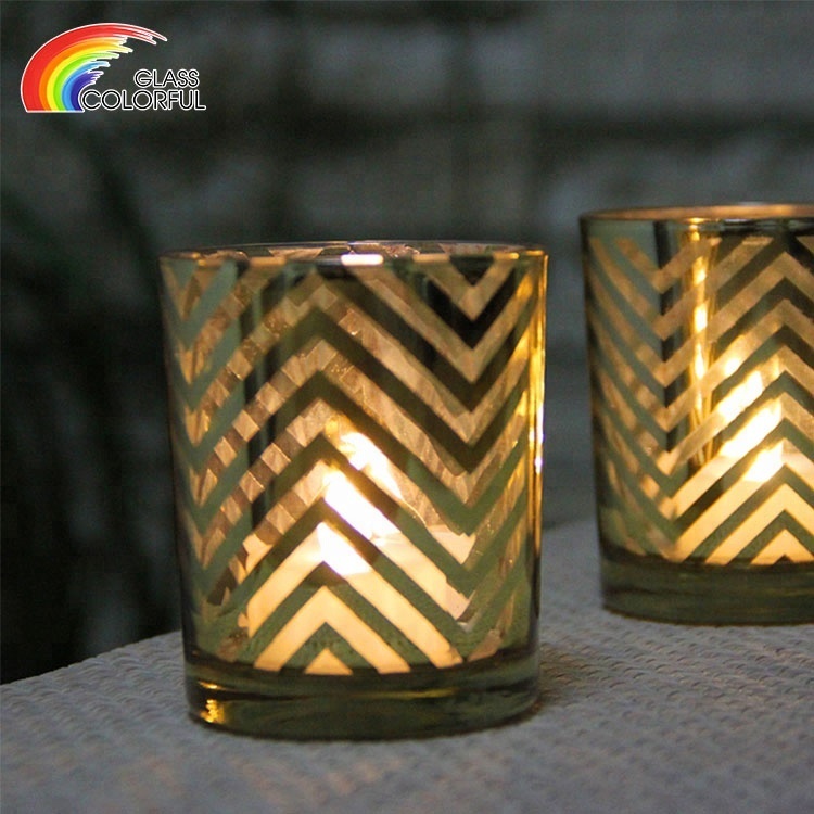 Pots de bougies en verre coloré pour bougies