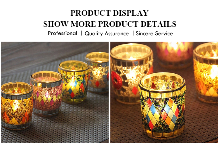 mosaic tea light candle holder