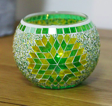 Hand Made Mosaic Glass Candle Holder Tea Light Holders