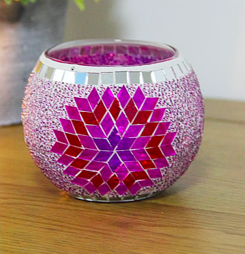 Hand Made Mosaic Glass Candle Holder Tea Light Holders