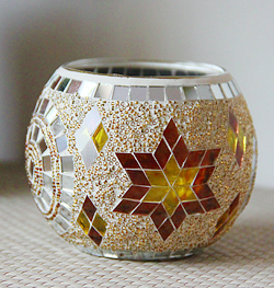 Mosaic Tea Light Glass Votive kynttilänjalkoja Mosaic