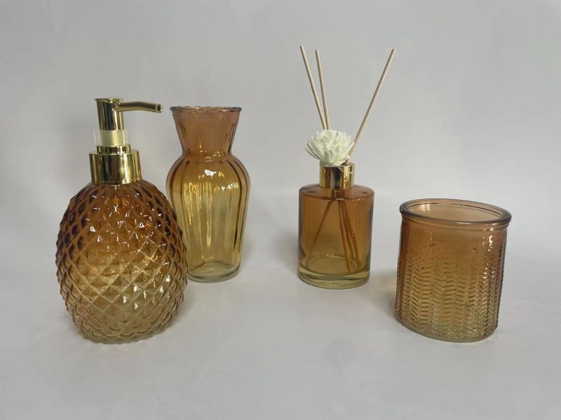 Bathroom Glass Accessories Set Glass Bath Set