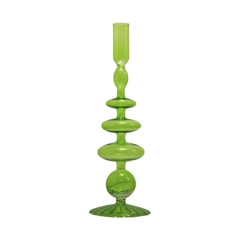 Colored Glass Candlesticks Holders