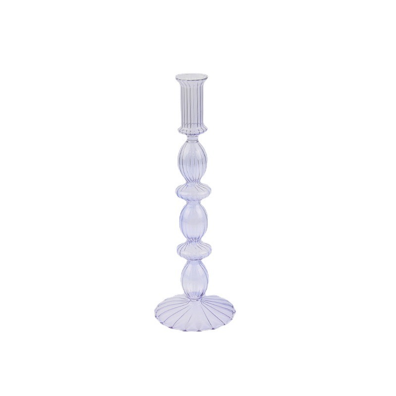 Colored Glass Candlesticks Holders