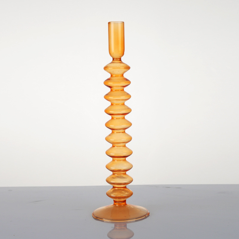 Colored Glass Candlesticks Holders