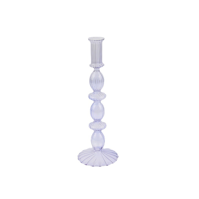 colored glass candlesticks