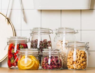 glass storage jar with new design