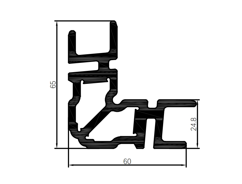 Ferestre din aliaj de aluminiu cu deschidere spre exterior - seria GR65M