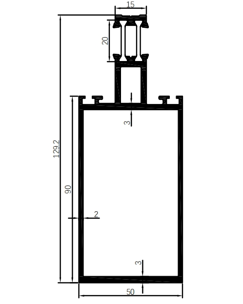 Profile de perete cortina izolate din aliaj de aluminiu-seria 50