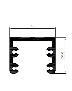 Profile de perete cortina izolate din aliaj de aluminiu-seria 50