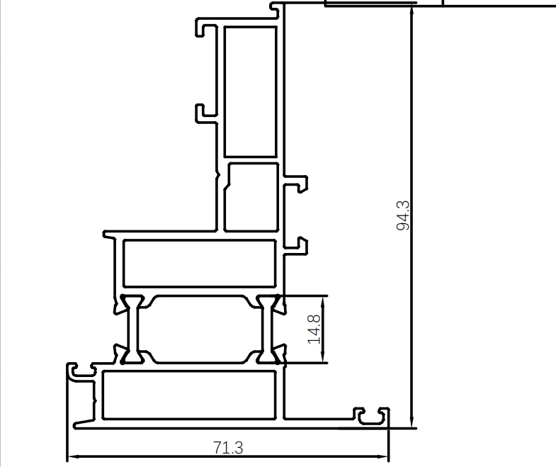 Profile de ferestre glisante orizontale din aluminiu