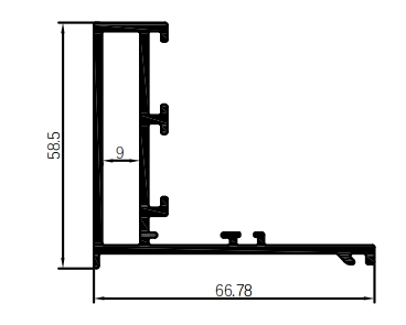 Perete cortina izolat cu profil din aluminiu seria -70