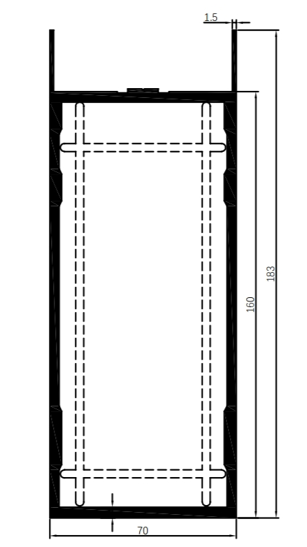 Cadru ascuns perete cortină - Seria 70