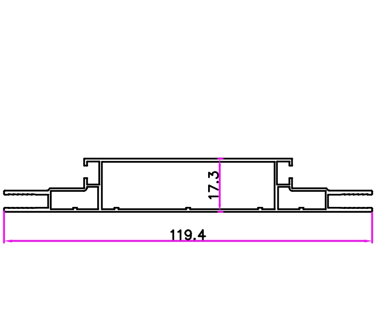 Caseta luminoasa din profil de aluminiu