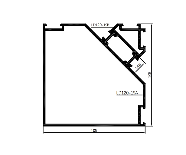 Wintergartenprofile aus Aluminiumlegierung – Serie 120