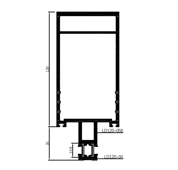 Wintergartenprofile aus Aluminiumlegierung – Serie 120