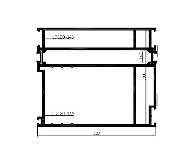 Wintergartenprofile aus Aluminiumlegierung – Serie 120