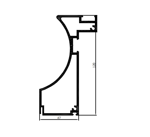 Wintergartenprofile aus Aluminiumlegierung – Serie 120