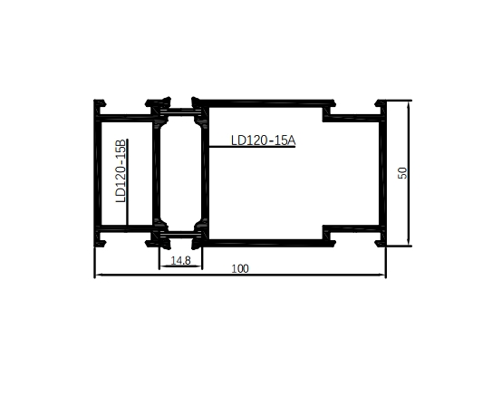 Wintergartenprofile aus Aluminiumlegierung – Serie 120