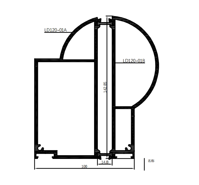 Wintergartenprofile aus Aluminiumlegierung – Serie 120