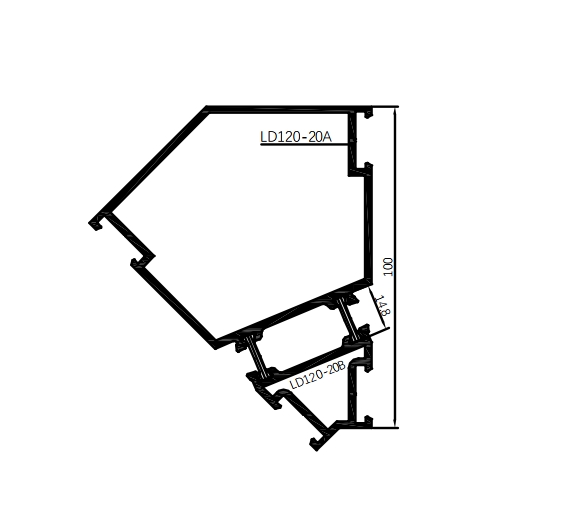 Wintergartenprofile aus Aluminiumlegierung – Serie 120