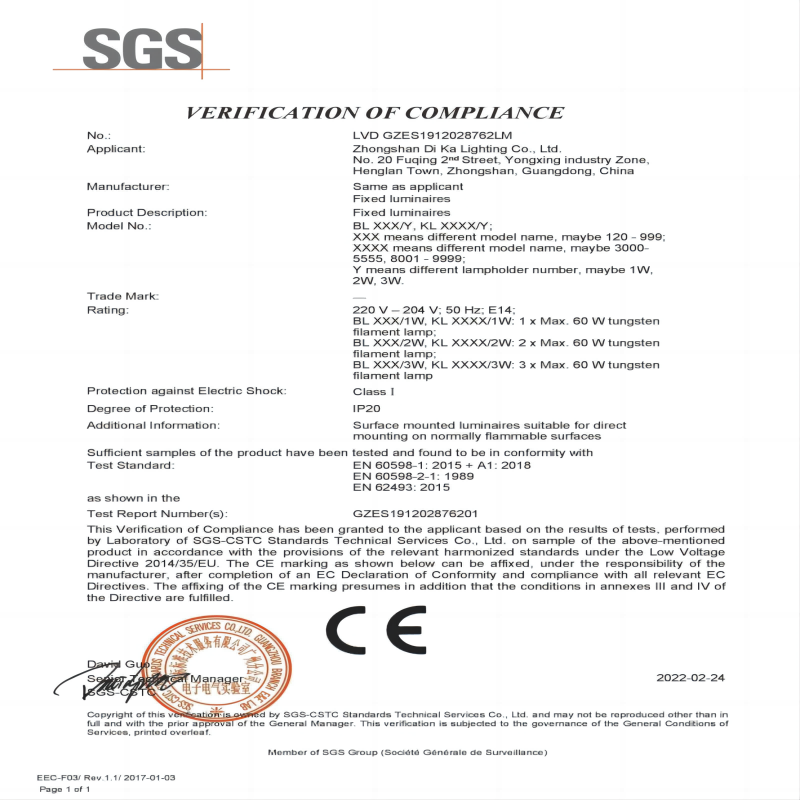 Certificazione CE