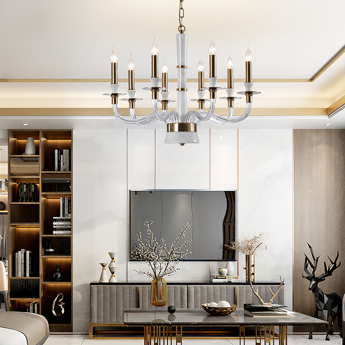 Żyrandole w stylu amerykańskim w nowym stylu, rozświetlające piękno połączenia stylu retro i mody w domu Żyrandole w stylu amerykańskim w nowym stylu, rozświetlające piękno połączenia stylu retro i mody w domu