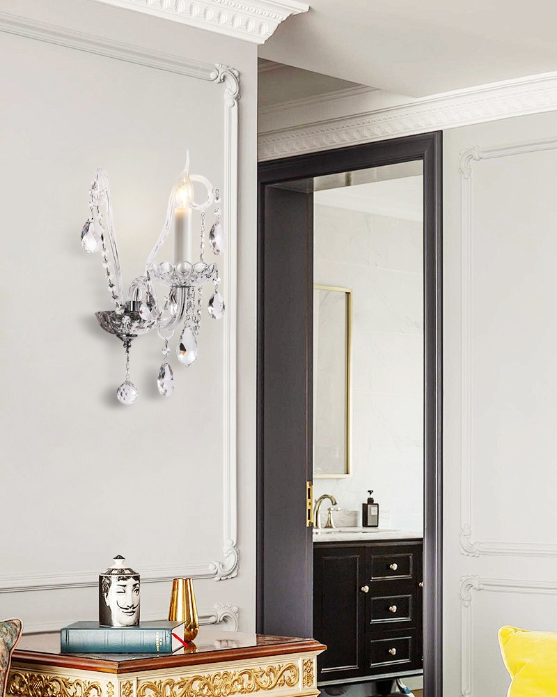 Crystal wall lamp