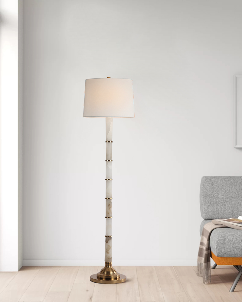 Marble floor lamp