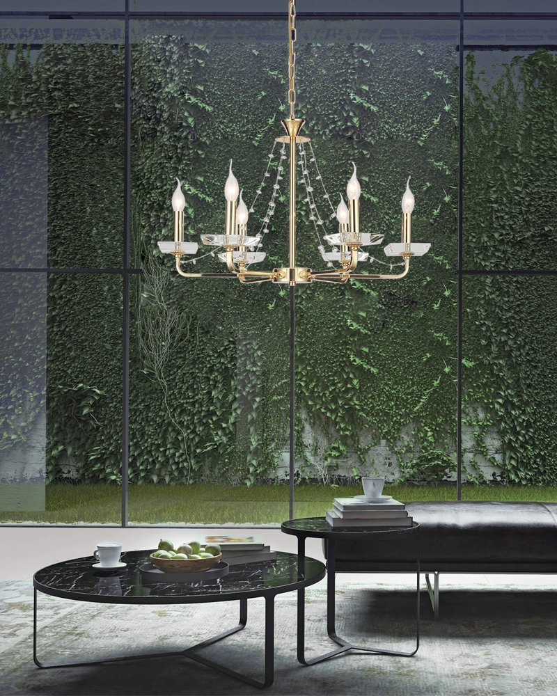 American metal chandelier