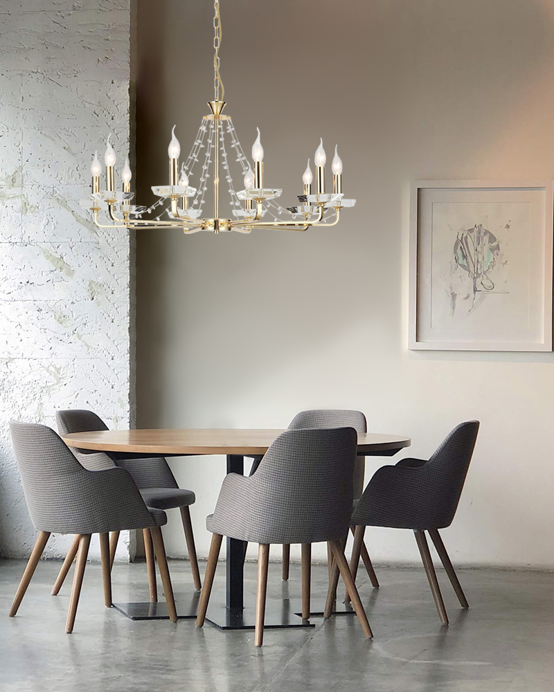 American metal chandelier