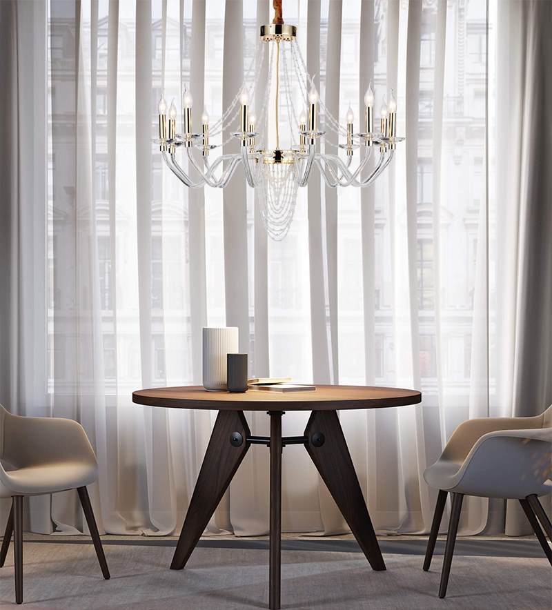 American metal chandelier