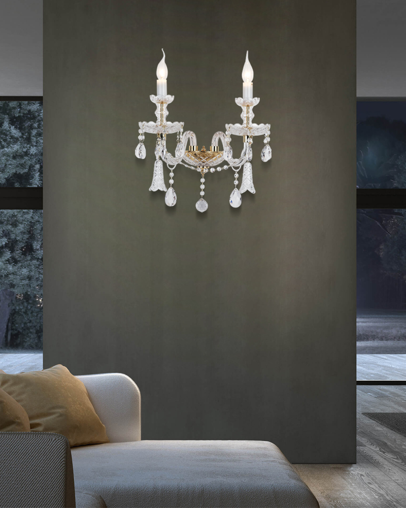 crystal wall lamp