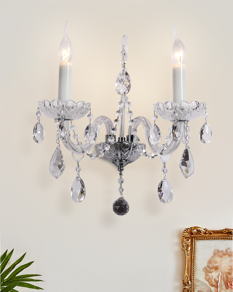 Crystal wall lamp