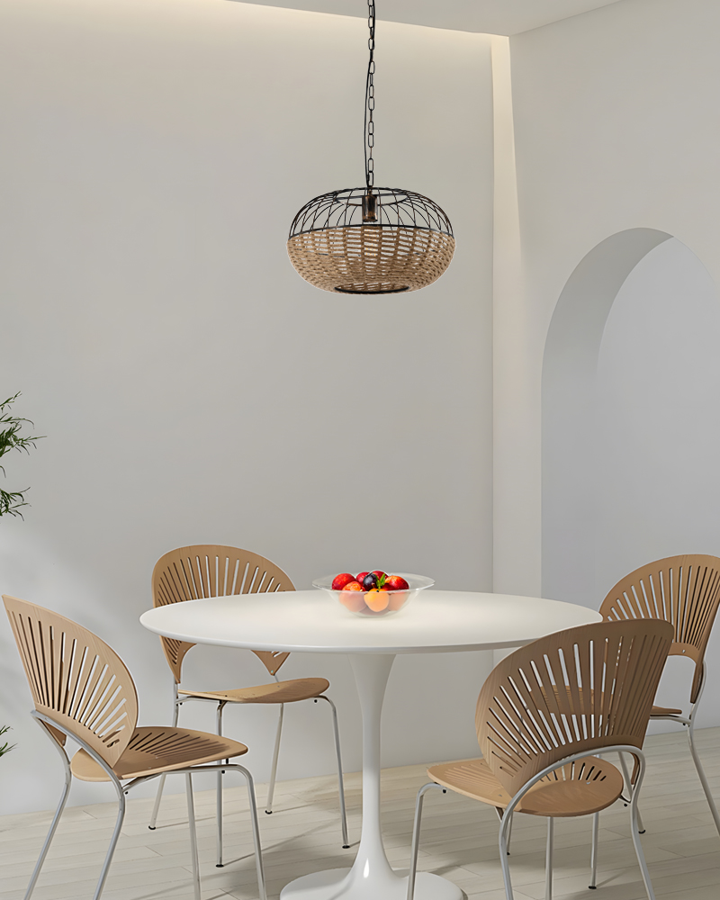 Creative hemp rope chandelier