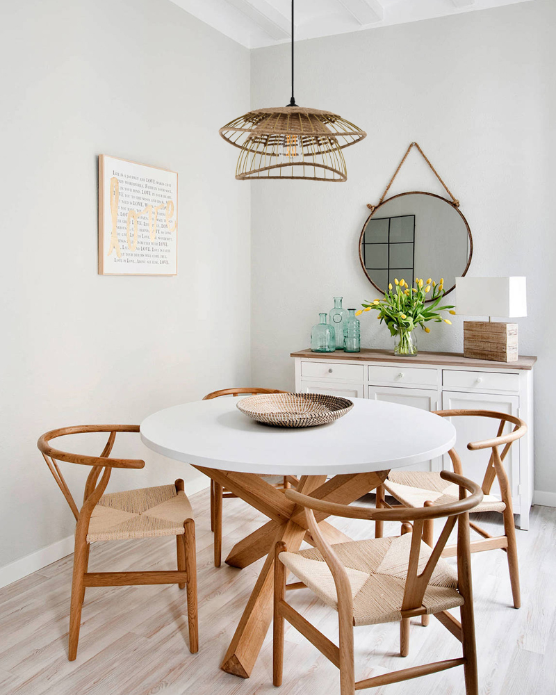 Hemp rope chandelier