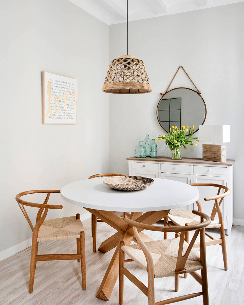 Hemp rope chandelier