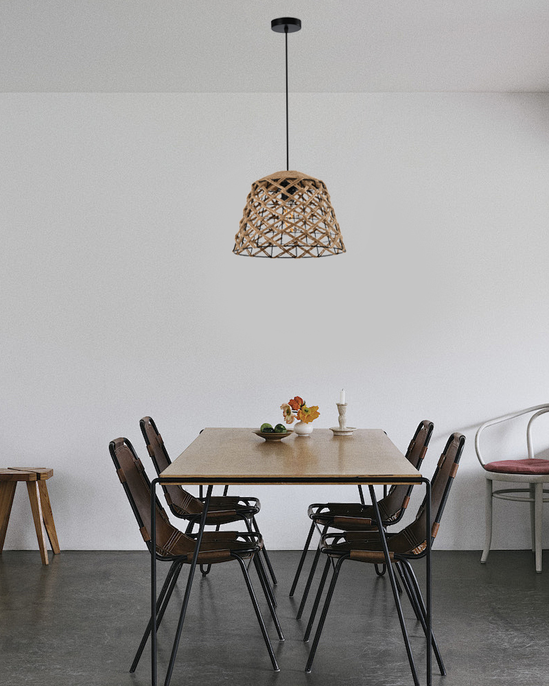 Hemp rope chandelier