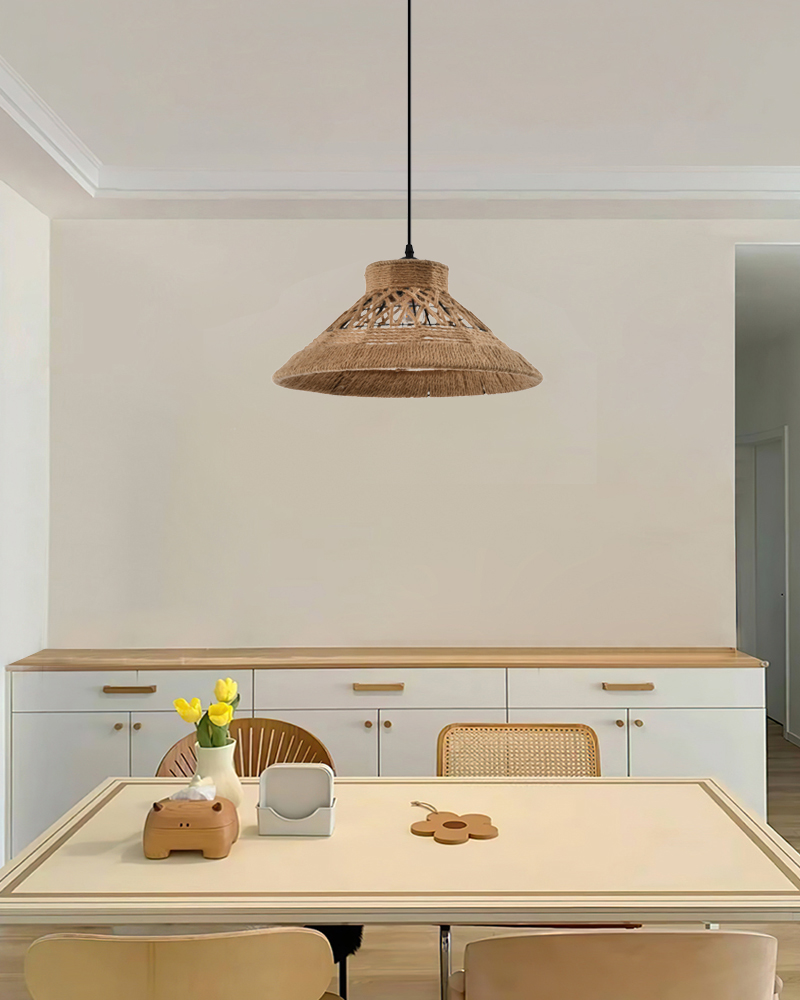 Hemp rope chandelier