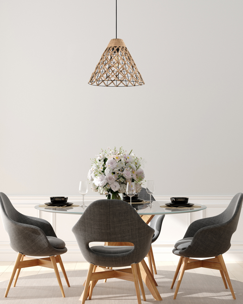 Hemp rope chandelier