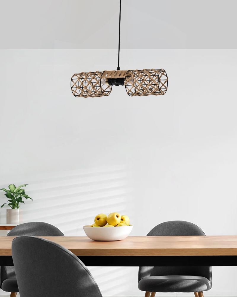 Hemp rope chandelier