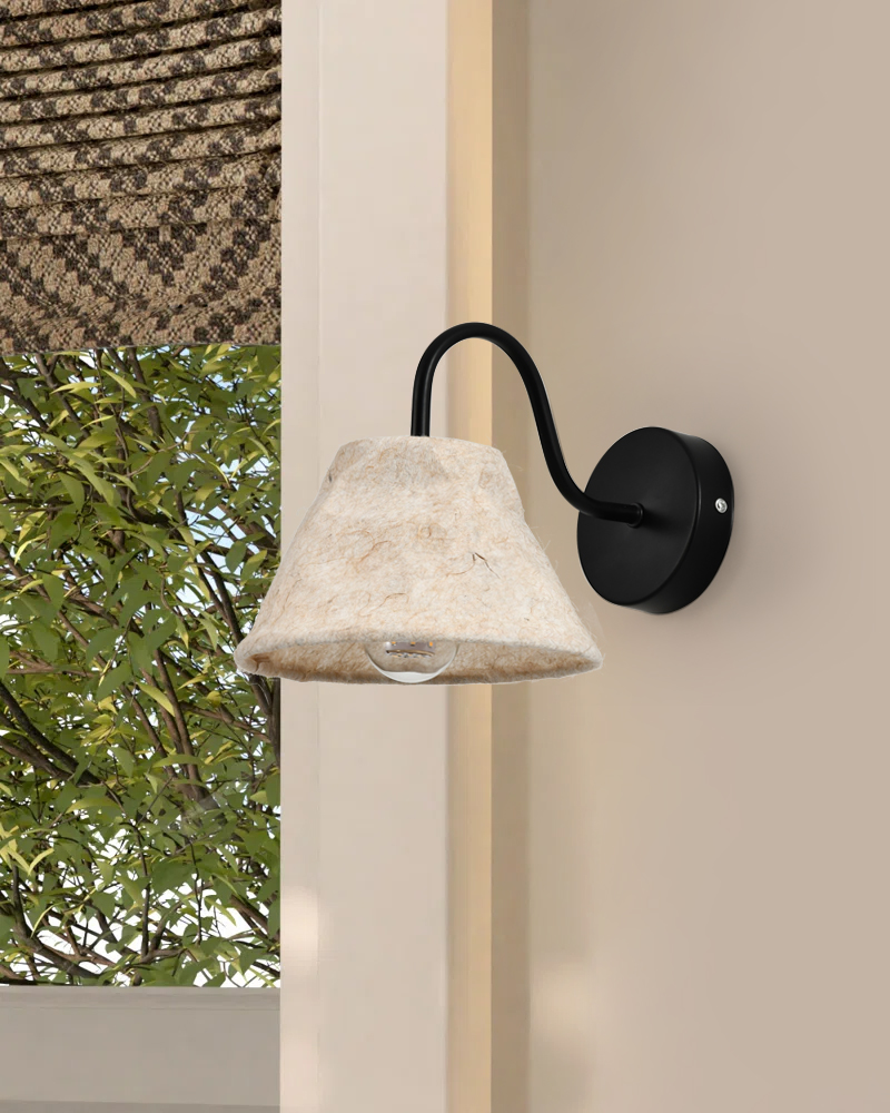 Hemp rope wall lamp