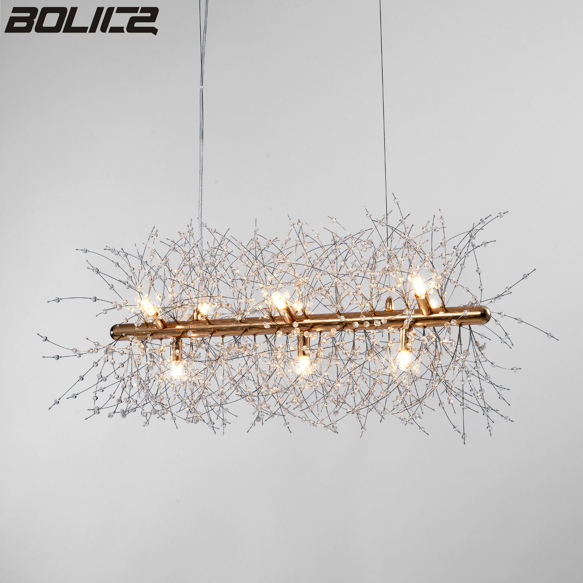 Moderne restaurant luxe gouden decoratieve kristallen kroonluchter
