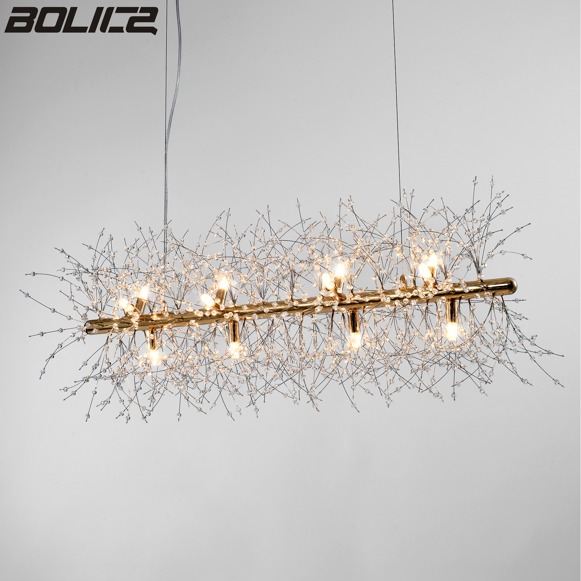 Moderne restaurant luxe gouden decoratieve kristallen kroonluchter