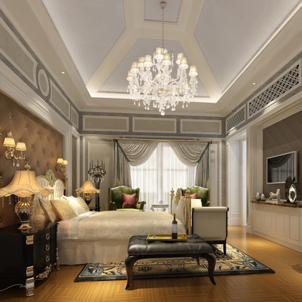 Caso di progetto di lusso per camera da letto