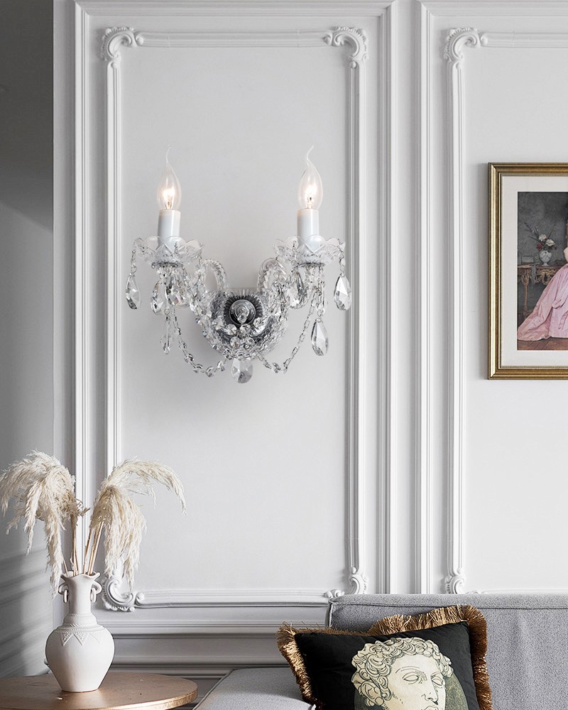 crystal wall lamp