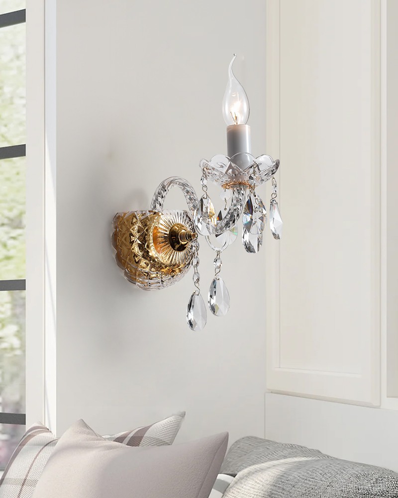 crystal wall lamp