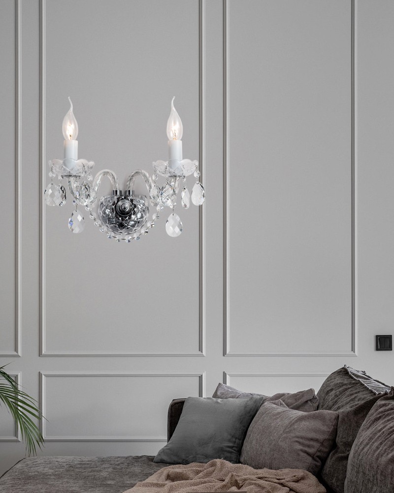Crystal wall lamp