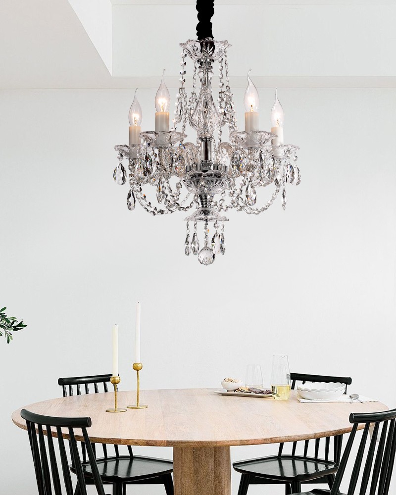 Antique glass chandelier