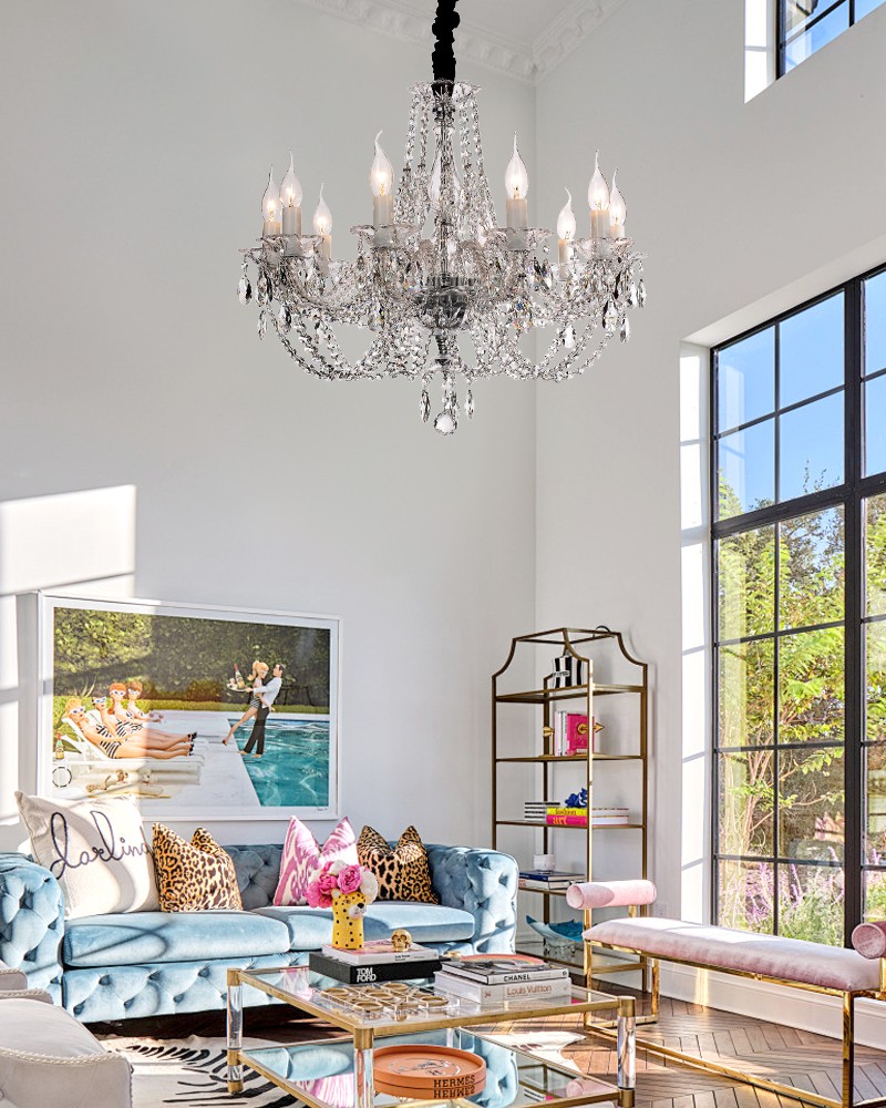 Antique glass chandelier